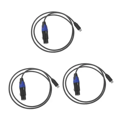 Produktbild: HEMOTON 3St Adapterkabel xlr mikrofonkabel anschlusskabel Audio-Zubehör-Kabel Audio-Verbindungskabel Mikrofonanschluss Geben Sie C auf XLR ein Kupferkabel Gitarren-Mischpultkabel Blue