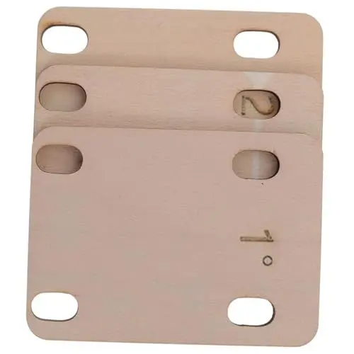 Produktbild: HEMOTON 3 Stück Gitarrenhals Unterlegscheiben Aus Holz Abstandshalter Für E-gitarre Und Bass Langlebig Und Verformungsbeständig Für Einfache Anpassung Des Spielwinkels Gitarrenzubehör