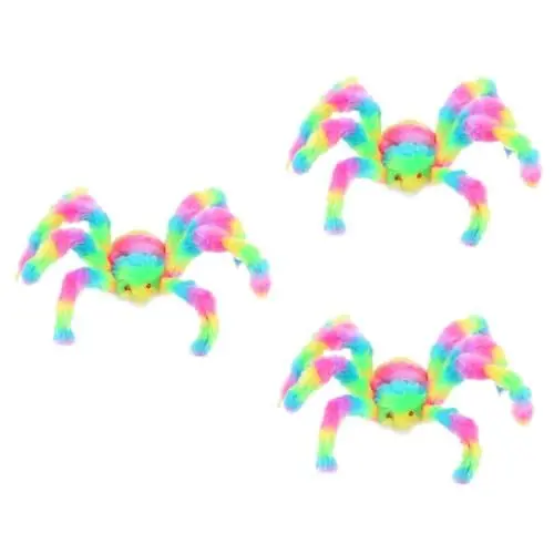 Produktbild: HEMOTON Spinnen Stofftier Spinne Kuscheltier 3 Stück Plüschtier Spinne Halloween Dekorationen Requisiten Spinne Stofftier Spinne Sipder Spielzeug