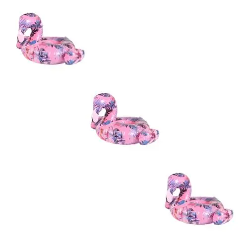 Produktbild: HEMOTON 3st Bierdeckel Schwimmen Bunte Untersetzer Schwimmer Trinken Bierhalter Schwimmen Schwimmendes Getränk Flamingo-getränk Schweben Aufblasbarer Getränkehalter Wiederverwendbar