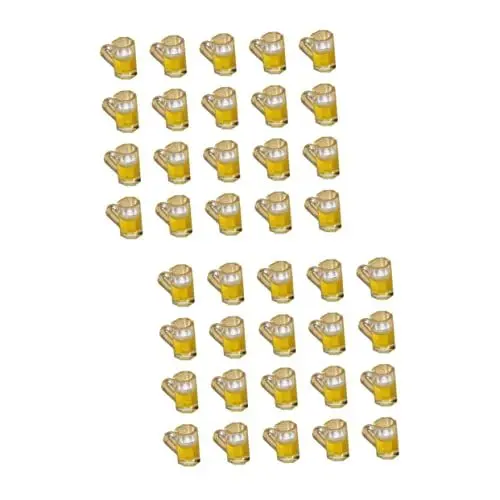 Produktbild: HEMOTON 2 Sets Mini-bierkrüge Aus Harz für Puppenhaus-Ornamente Bierkrüge Miniatur-bierbecher Heimdekoration 20 Stück