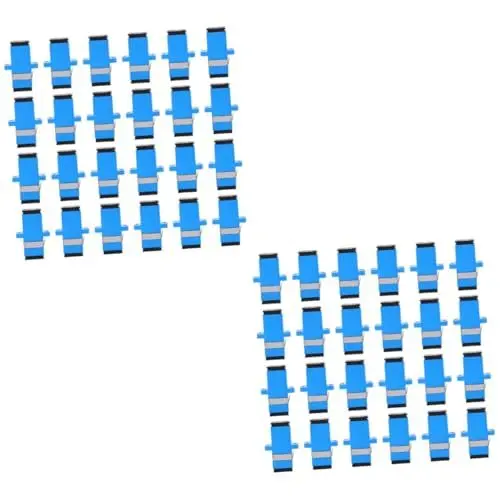 Produktbild: HEMOTON 48 STK Glasfaseradapter Fasern Koppler faserkoppler konverter LWL-Anschlüsse kabelverbinder seilverbinder - gegenseitige Übertragung Faserkonverter Rechner Faser-Jumper Plastik