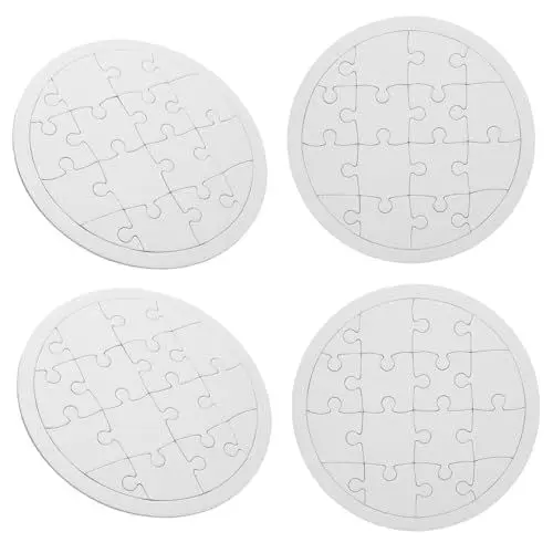 Produktbild: HEMOTON Leere Puzzles Zum Zeichnen 4 Blätter Unfertiges Graffiti-Puzzle Für Jungen Und Mädchen Lernspielzeug