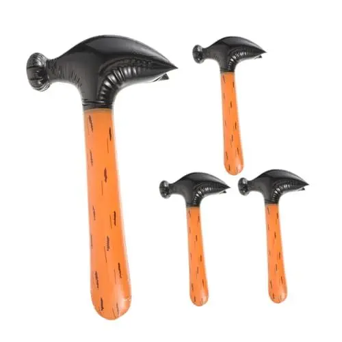 Produktbild: HEMOTON 4 Stück Aufblasbarer Hammer Für Kinder – Aufblasbares Spielzeug Für Den Pool – Aufblasbarer Hammer Für Den Pool – Wasserspielzeug Für Kinder – Dekorativer Hammer Aus PVC