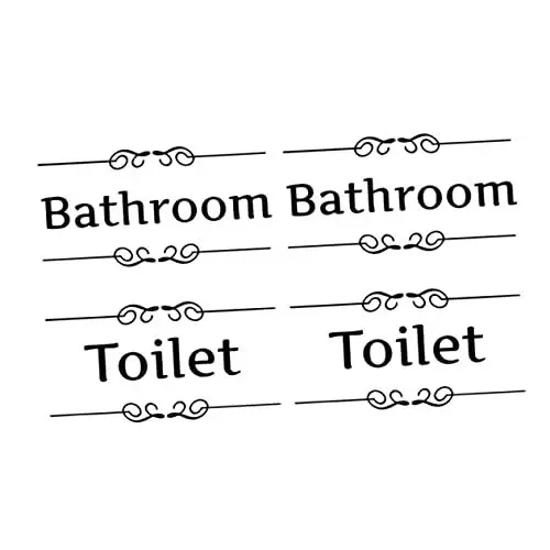 Produktbild: HEMOTON 4 Stück Bad Wandaufkleber Behindertenzeichen Waschraum Toilettenschild volltanz toilettenbürste toiletten aufkleber kaffeehaus geschnitzt das Schild Combo-Platte Männer und Frauen