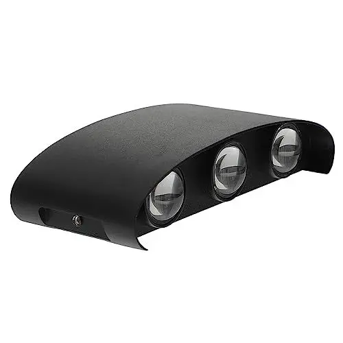 Produktbild: HEMOTON 4 Stück Gebogene Wandleuchte Flur Wandleuchte Außenleuchte Außenwandleuchte Moderne Innenwandleuchte Led-up-down-wandleuchte Wandleuchten Up- Und Downlights Draussen Aluminium