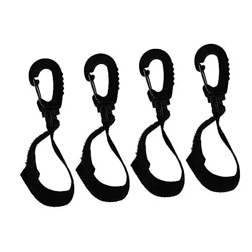 Produktbild: HEMOTON 4 Stück Warenkorb Haken Haken Für Tasche Kinderwagen Zubehör Haken Kleiderbügel Kinderwagen Kleiderbügel Kinderwagen Haken Kinderwagen Clips Kinderwagen Organizer Taschenhaken