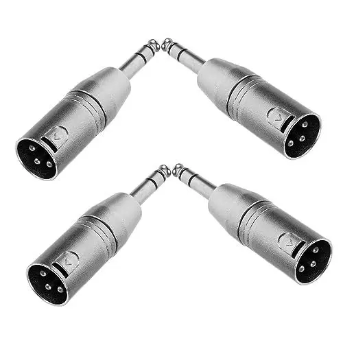 Produktbild: HEMOTON Stereo-auf-adapter Auf 1/4 Zoll Metall-audiokonverter Vielseitig Und Leicht Für Unterwegs