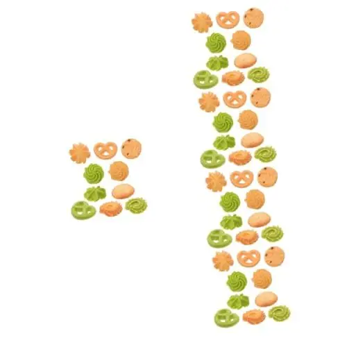 Produktbild: HEMOTON 50 Stück Simulierte Cookies Schokoladenkuchen Bekleidungskette Schokoladen-müsli Cookie-Modell Für Die Anzeige Gefälschter Keks Simulations-Cookie-dekor Plätzchen PVC Creme Kekse