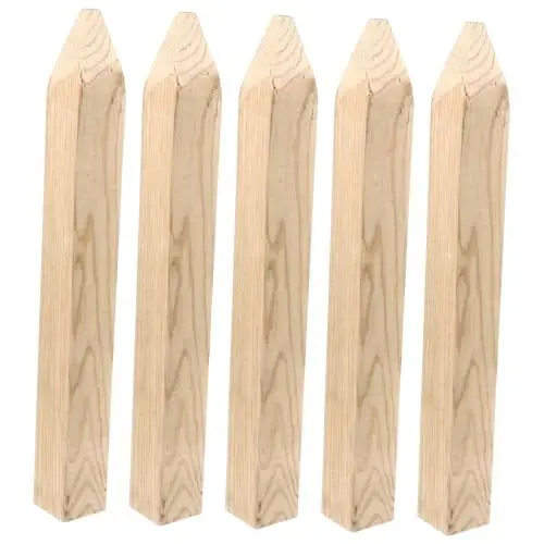 Produktbild: HEMOTON 5 Stück Holzstapel Gartenzaun Gartenumrandung gartenwerkzeuge Gartenarbeit holzspalte messwerkzeug gartenvliese Bauzubehör Hof Holzpflock gemahlene Holzpfähle Gartenbedarf hölzern