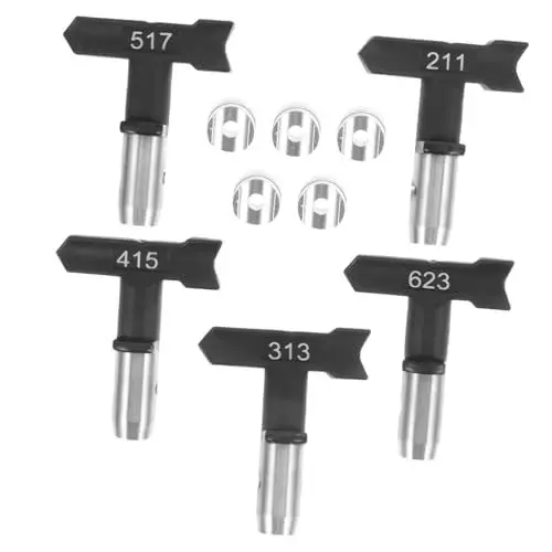 Produktbild: HEMOTON 5st Sprühdüse Zubehör Für Farbspritzgeräte Airless-spritzdüse Airless-spritzgeräte Teile Für Airless-farbspritzgeräte Farbspritzdüsen Sprühfarbe Latexfarbe Sprüher Rostfreier Stahl
