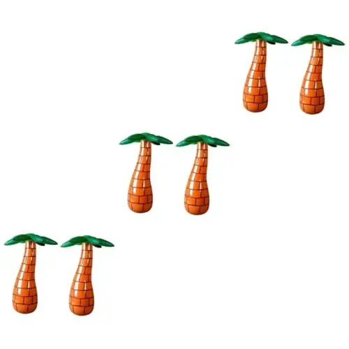 Produktbild: HEMOTON 6 STK Palmen sprengen hawaiianische Partydekorationen Aufblasbarer Boxsack Palmenballons Kinderspielzeug Spielzeuge Becher Kokosnussbaum-Spielzeug für Kinder Kokospalme aufblasbar