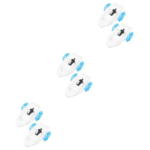 Produktbild: HEMOTON 6 Sätze Raddampfer-Set Auto Boot Segelbootmodell DIY-Schiffsmaterial Kanu-Modell basteln für Kinder Deutsches Technikspielzeug Kajak Zubehör Modell segelboot DIY-Material PVC Weiß