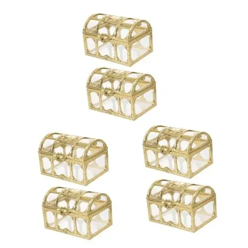 Produktbild: HEMOTON 6 Stk Piratenschatztruhe aufbewahrungsdose storage boxes Schmuckkästchen Halloween-Dekoration Kinderspielzeug Spielzeuge Jahrgang Preis- Veranstalter dekorative Schachtel Zubehör