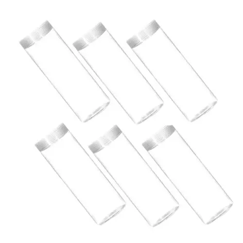 Produktbild: HEMOTON 6st Münzaufbewahrungsröhre Viertelröhren Für Münzen Aus Kunststoff Plastikdose Viertelrohre Aus Kunststoff Halter Für Münzspender Aufbewahrung Von Münzröhren Transparent P.s