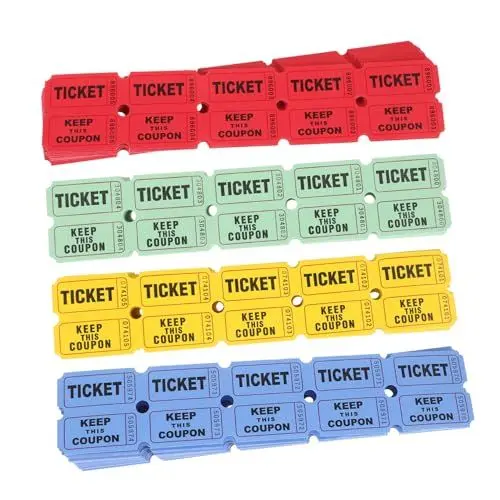 Produktbild: HEMOTON Event-Ticket-Etiketten 800 Stück Tombola-Tickets Karnevals-Party-zubehör Spiel-tombola-Tickets Tragbare Papiertickets