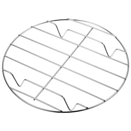 Produktbild: Rundes Edelstahl Grillrost 20 cm - Vielseitiges Abkühlgitter Für Pizza Fleisch Gemüse Und Mehr Spülmaschinenfest Und Robust Für Perfekte Ergebnisse