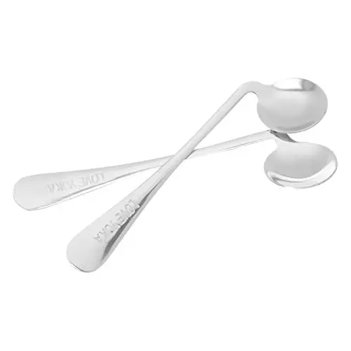 Produktbild: HEMOTON Adaptive Utensilien Handzittern L?ffel Lift Handgewinkelte L?ffel Anti- Shake Seniorengeschirr Easy Grip Esshilfen für Handzittern Senioren 2St