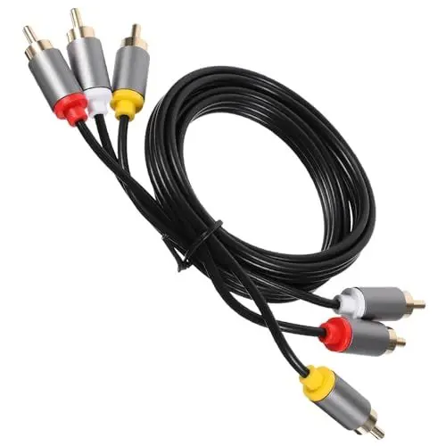 Produktbild: HEMOTON Audio Video Kabel 3rca Zu 3rca Für Lautsprecher Und Subwoofer 1m Langlebig Stabil Für Heimkino Und Tv