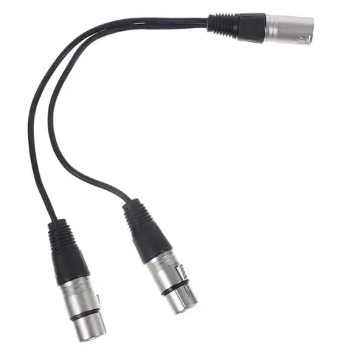 Produktbild: HEMOTON Audio-adapterkabel Stereo-stecker-y-splitter-kabel Mikrofonkabelversorgung Heim-stereo-lautsprecher Lautsprecherkabel Y-kabelsymmetrischer Mikrofonadapter Xlr-splitter Pvc