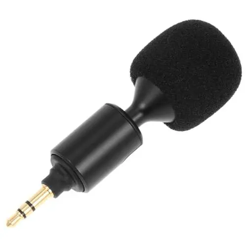 Produktbild: HEMOTON Biegbares Mikrofon Für Laptop Telefon 3 5 Mm Gerades Mikrofon Für Live- Aufnahme Von Spielen Hochauflösender Sound Tragbares Design