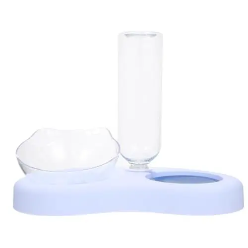 Produktbild: HEMOTON Automatischer Wassernapf für Hunde und Katzen rutschfeste Futterschüssel mit Wasserauffüllung für Haustiere Einfach zu Reinigen Sicheres Material Blau
