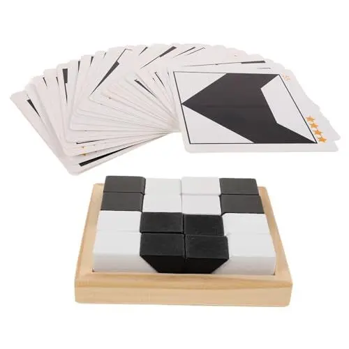 Produktbild: HEMOTON Block-Puzzle bauklötze familienspiel puzzlespiel Kinder lernspielzeug kooperative Spiele Spielzeug Bauen Blockrätsel Spiele blockieren Tabletop-Spiele Säuglingsblockaden Holz