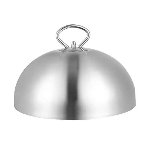 Produktbild: Edelstahl Steakhaube 26 Cm - Vielseitige Grilldeckel Für Teppanyaki Burger Und Mehr - Anti-Öl Spritzschutz Mit Praktischem Griff