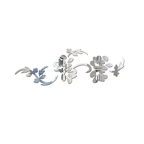 Produktbild: HEMOTON Floraler Spiegel Acryl-Spiegel-wandtattoos 3D-wandmalereien Wandaufkleber Wandtattoo Spiegel Für Zu Hause Aufkleber Spiegel Wandgemälde Blumenrebe