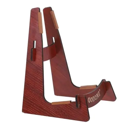 Produktbild: HEMOTON Gitarrenständer Aus Holz Tragbarer Bodenständer Für Akustik Und E-gitarren Stabiler Gitarrenhalter Für Zuhause Vertikaler Gitarrenständer Vielseitig Einsetzbar Für