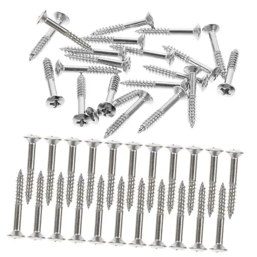 Produktbild: HEMOTON Gitarren-tonabnehmerschrauben-set 40-teilig Metallschrauben Für E-gitarre Und Bassgitarre Silbernes Installationswerkzeug Gitarrenteile Und Zubehör