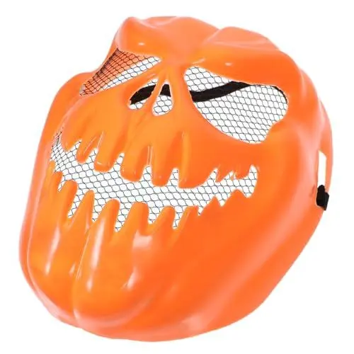 Produktbild: HEMOTON Gruselige Kürbis Maske für Halloween Kunststoff Horror Maske für Maskerade Cosplay und Partys für Männer und Frauen Umweltfreundliches Material Kreative Design