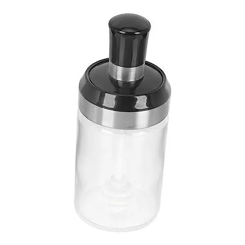 Produktbild: HEMOTON Honig Flasche Glas Mit Glasterrarium Mit Deckel Zuckerstreuer Behälter Mit Deckel Behälter Für Kleine Honiggläser Marmeladenglas Zuckerdosen Haushalt Silikon Stock