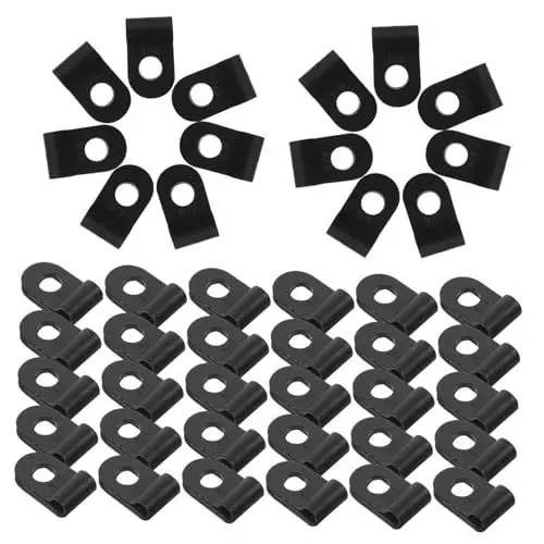 Produktbild: HEMOTON Kabelklemmen 100 Stück Neopren-r-clips für Klemmen mit 1/8 Zoll Durchmesser Zur Kabelführung Organisieren Sie Ihre Kabel