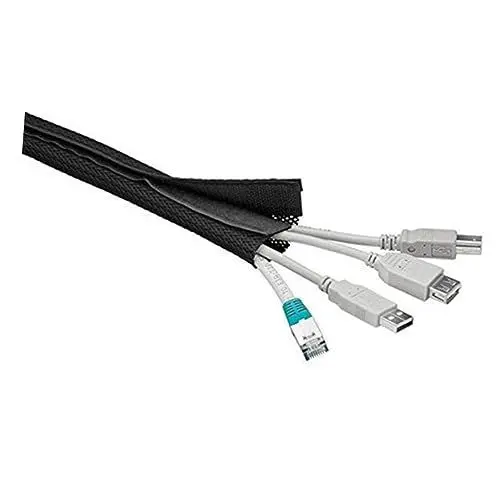 Produktbild: HEMOTON Kabelmanagement Sleeve Flexibles Kabelmanagement-System Zur Ordentlichen Kabelorganisation Für Tv Computer Und Heimunterhaltung Schwarz Verstecken Von Kabeln Für Einfachen