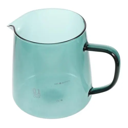 Produktbild: HEMOTON Kaffeekanne Aus Glas Espressotassen Aus Glas Kaffee-servierspender Milchkännchen Glaskrug Milchbecher Mit Henkel Kaltwasserkrug Klarer Soßenkrug Soßenboot Multifunktion