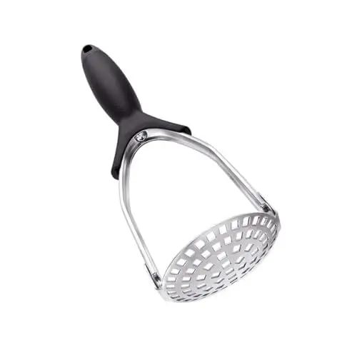 Produktbild: HEMOTON Manueller Kartoffelstampfer Robuster Edelstahl Gemüsezerkleinerer Kartoffelstampfer