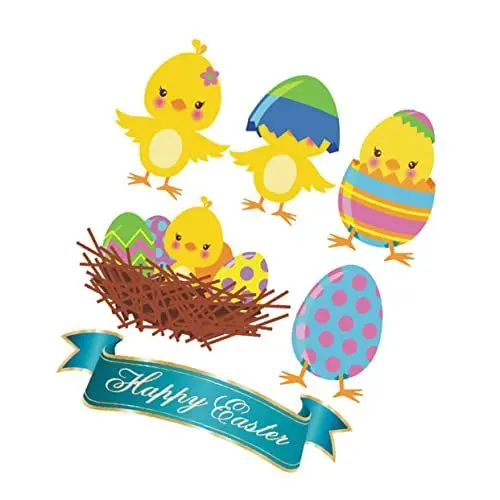 Produktbild: HEMOTON Kinderzimmer Aufkleber Wandaufkleber wandtattoo für kinderzimmer Fußball- Ostern Wanddekoration Fußball-Aufkleber Eier dekorieren wandtattoo Wandtattoos Haushalt Hase