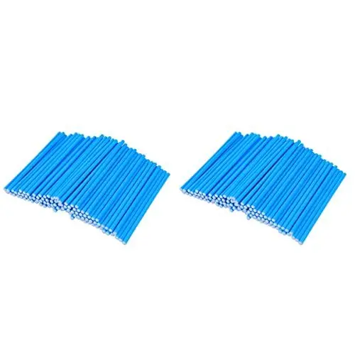 Produktbild: HEMOTON Kuchenstangen 200Pcs Paper Lollipop Sticks Wiederverwendbare Stangen zum Herstellen von Lollipops Cake Pops Candies Pralinen Und (Zuf?llige Farbe) Kuchenpapierstangen