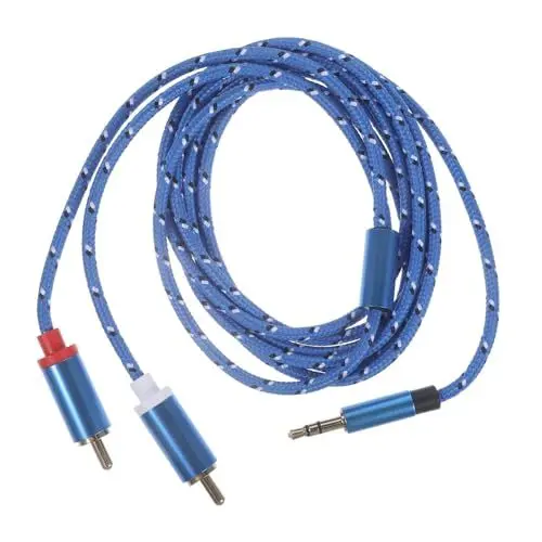 Produktbild: HEMOTON Male Zu Audio Adapterkabel Stereo Kabel Für Lautsprecher Und Digitale Geräte Flexibles Nylonmaterial Für Optimale Klangübertragung