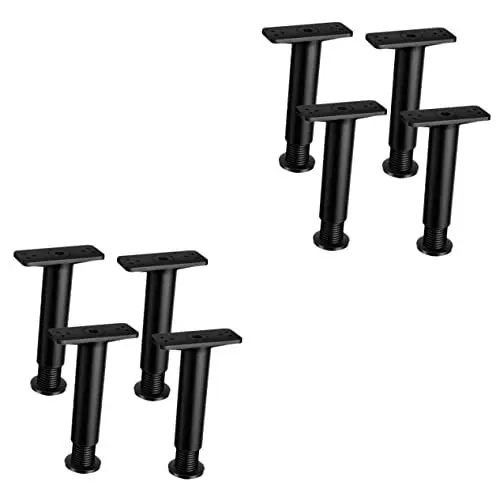 Produktbild: HEMOTON Metallständer 8 Stück Bett Stützrahmen Bettrahmen Beine Höhenverstellbar Stützbein Bett Stützbein Bettrahmen Stützfüße Erhöhte Bettbeine Halter Halterung Bettgestell Metallklammern