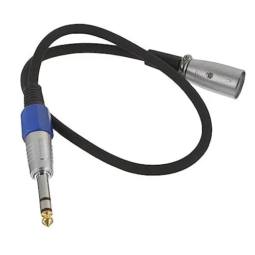 Produktbild: HEMOTON Öffentliches Audiokabel von XLR auf 1/4 auf 1/4 Stereo-Adapter Mikrofon Adapterkabel XLR-Adapter xlr zu trs kupferkabel Meterkabel XLR-Stecker auf 1/4 Mikrofonkabel PVC Black
