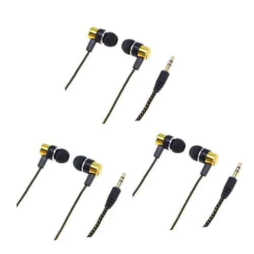 Produktbild: HEMOTON 3stücke -Ear Kopfhörer Mit Starkem Bass Und Geräuschisolierende Ohrhörer Ergonomisches Design Kompatibel Mit Allen Geräten Für Musikgenuss Und Sport