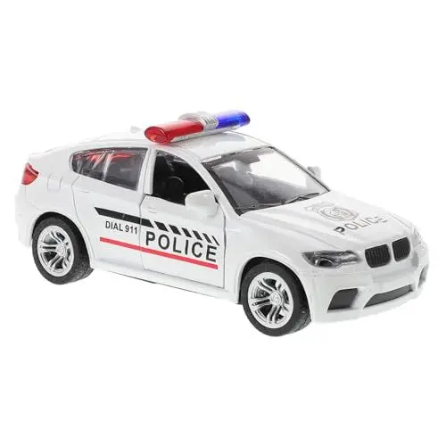 Produktbild: HEMOTON Polizeiautomodell Autorennen Spielzeug Modellauto-kit Modellautos Spielzeugautos Spielzeug-rennautos Autos Partygeschenke Mini Auto Kinderautos Autospielzeug Rennstrecke Legierung