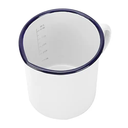 Produktbild: HEMOTON Praktischer Emaille-becher 500ml Retro Emaille-tasse Zum Abmessen Und Trinken