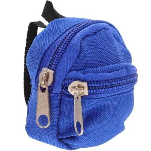 Produktbild: HEMOTON Puppenrucksack Puppenstoff Rucksack Mini Rucksack Spielzeugpuppe Kostüm Ornament Dekorative Puppenschultasche Mini Puppenornament Kleiner Rucksack Mini Schultasche