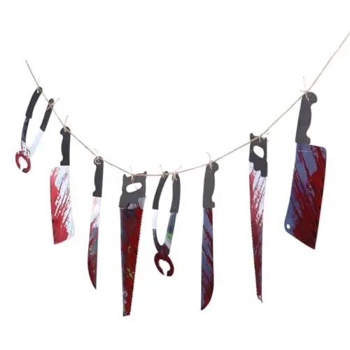 Produktbild: HEMOTON Simulations messer halloween theme halloween banner halloweendeko baddekoration Dekorationen Halloween-Banner-Dekoration halloween hängendes banner Halloween- im Innenbereich