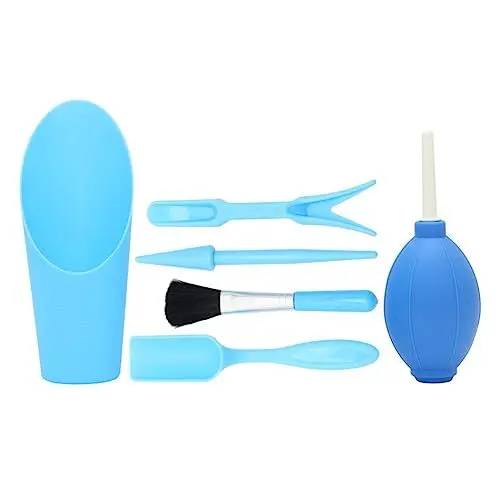 Produktbild: HEMOTON Sukkulenten Pflanzwerkzeug Für Anfänger 6 Stück Gartenset Mit Eimer Schaufel Bürste Und Aufzuchtgerät Ergonomisches Design in Blau Für Pflanzenpflege Und Umpflanzen