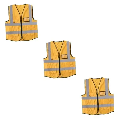 Produktbild: HEMOTON Tanktops 3st Leuchtende Weste Reflektierende Fahrradweste Nachtreflektorweste Warnung Reflektierend Notfallweste Fahrradjacke Reflektor Verkehr Reflektierende Westen Arbeit Reiten