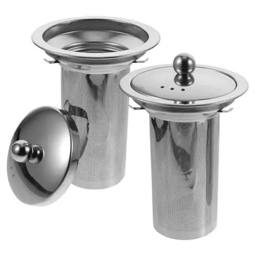 Produktbild: Tee-Eier Für Losen Tee: 2 Edelstahl-Teesiebe Feinmaschiger Tee-Diffusor Ersatz-Teekorbeinsatz Für Teebecher Tassen 13 Cm
